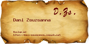 Dani Zsuzsanna névjegykártya